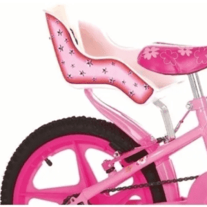 Cadeirinha bonec 300x300 - Cadeirinha Bike Para Boneca Branca E Rosa Para Bicicleta